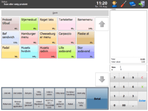 skærmbillede novipos kassasystem restaurant
